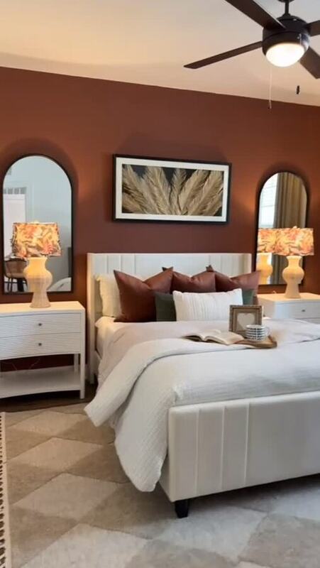 Staged bedroom in a Jacksonville area home